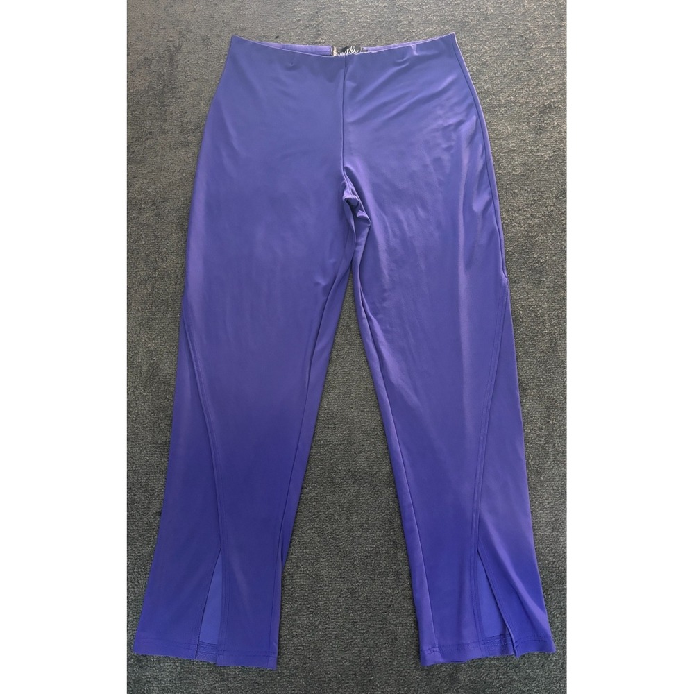 Sympli Legging Women's Size 10 Blue Polyester Stretch Elastic Waist Pull On